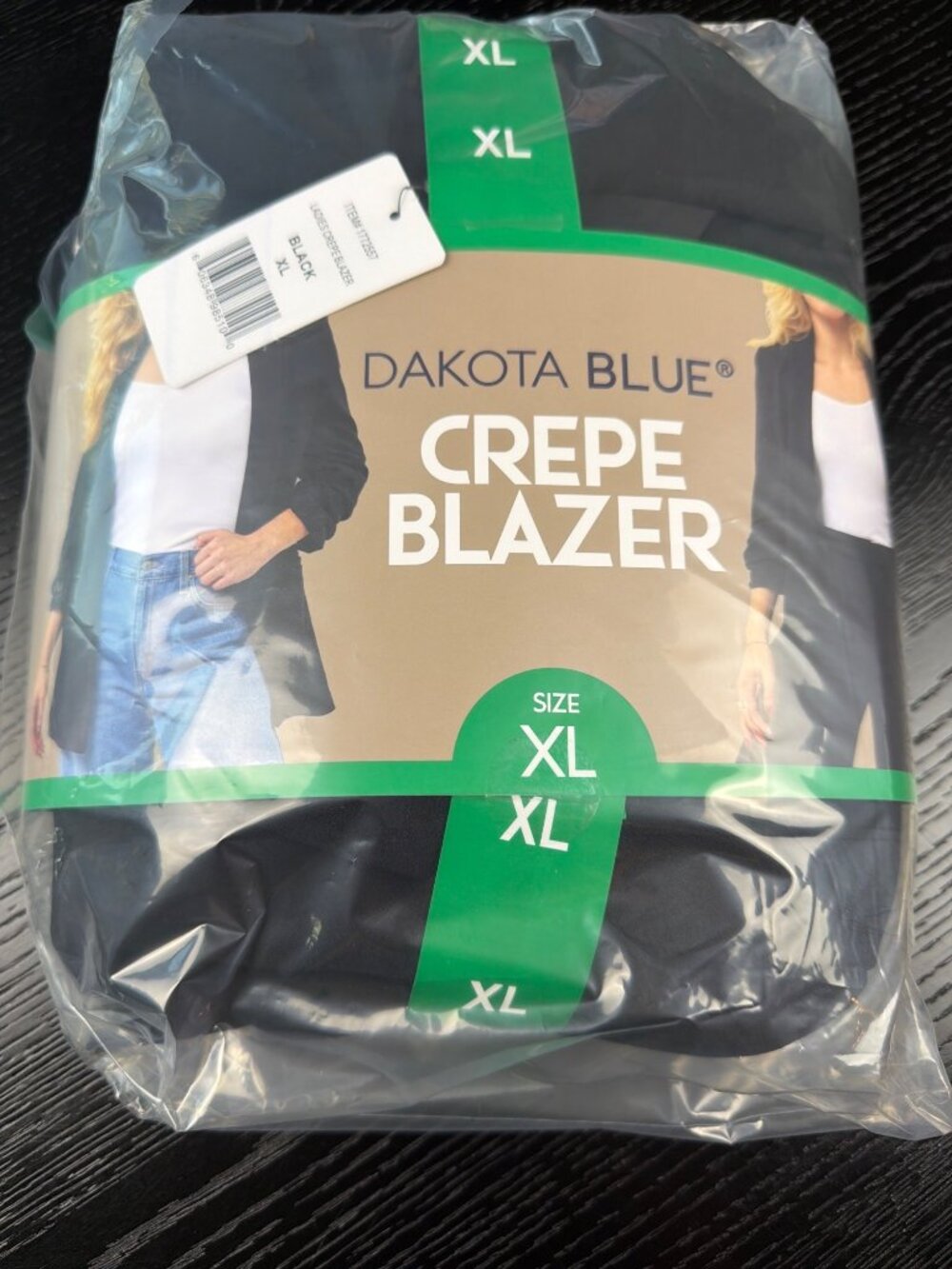 Dakota Blue Womens Crepe Blazer Black XL - Picture 4 of 4